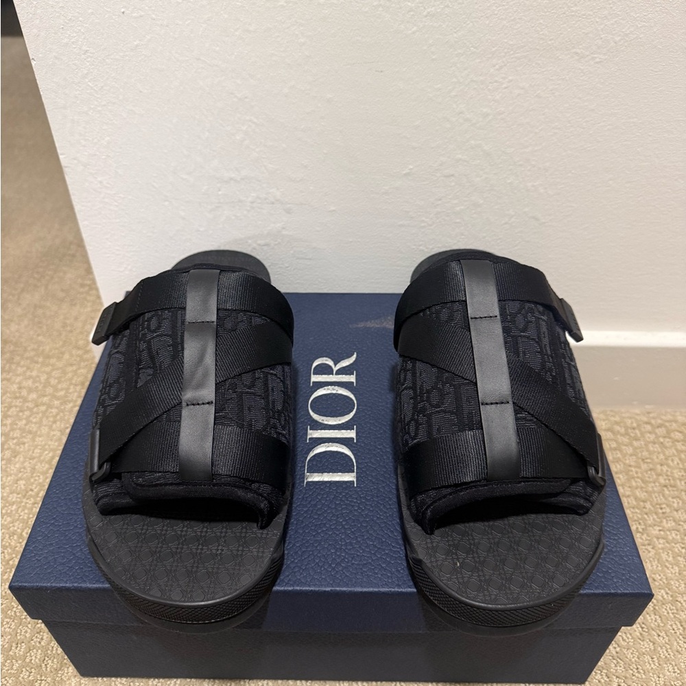 Dior Monogram Black Slides